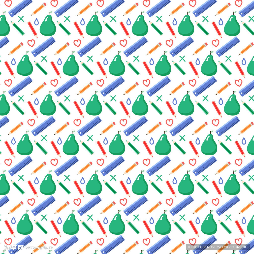 多彩梨子图案背景纹理