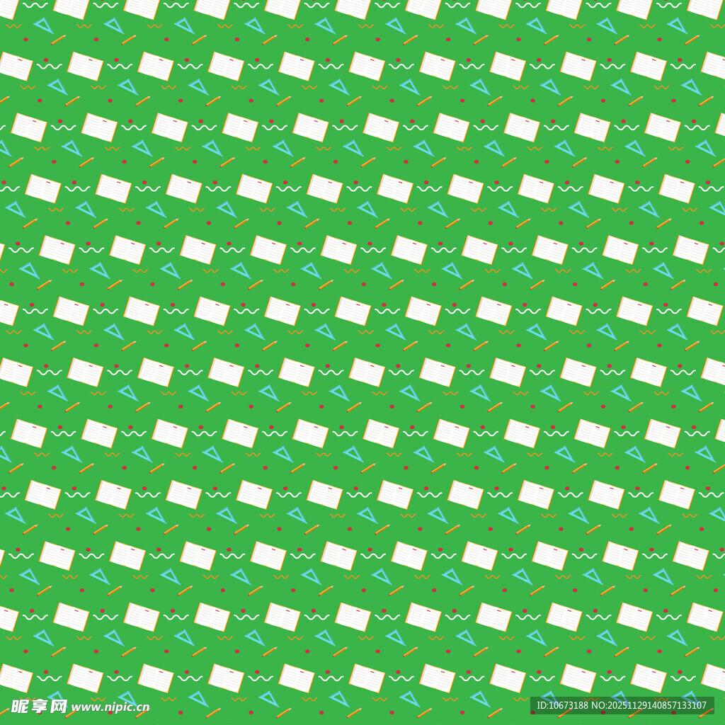绿色底白色小图案背景图