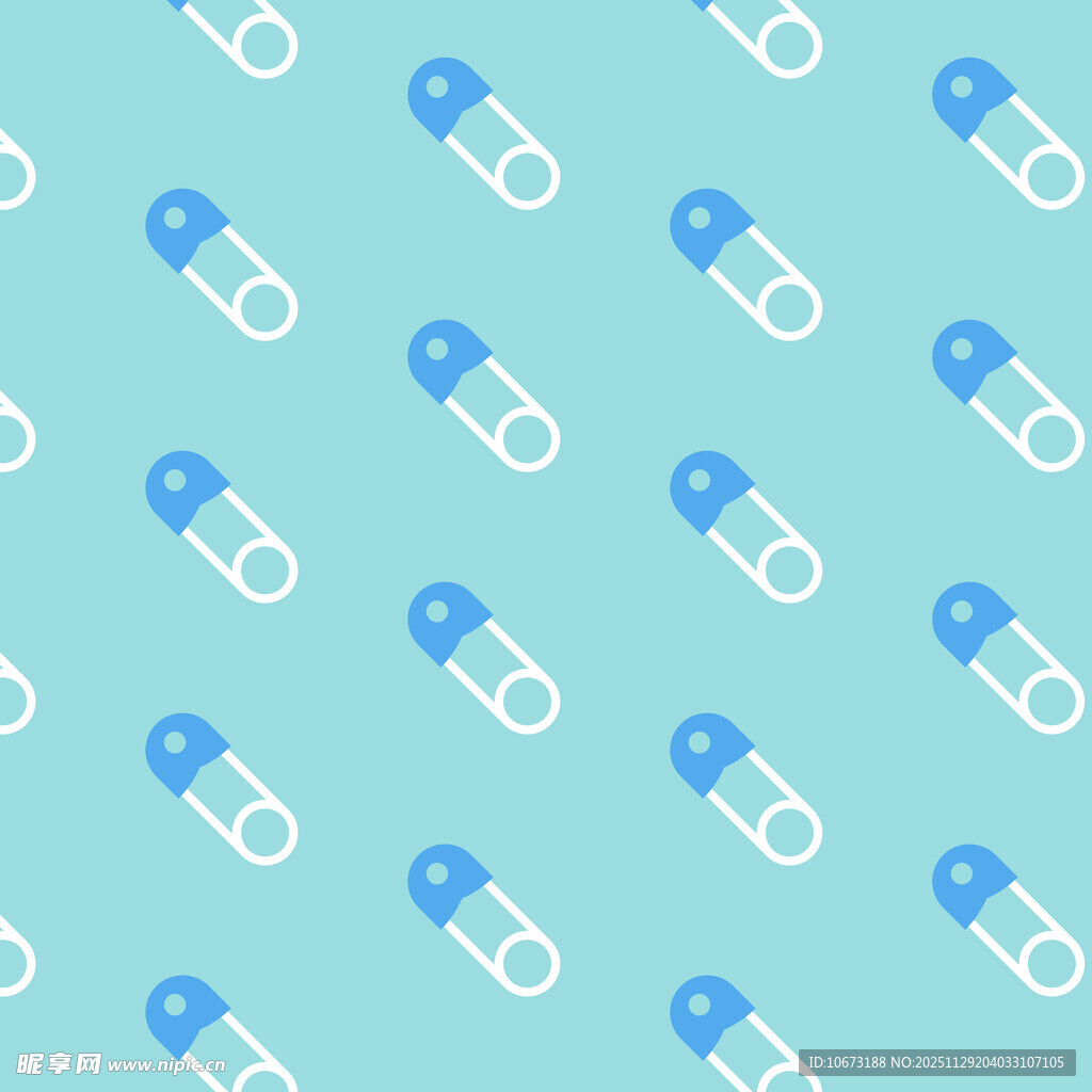 蓝色回形针图案背景