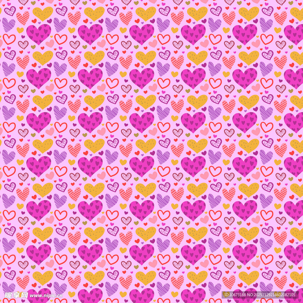 粉色爱心图案背景