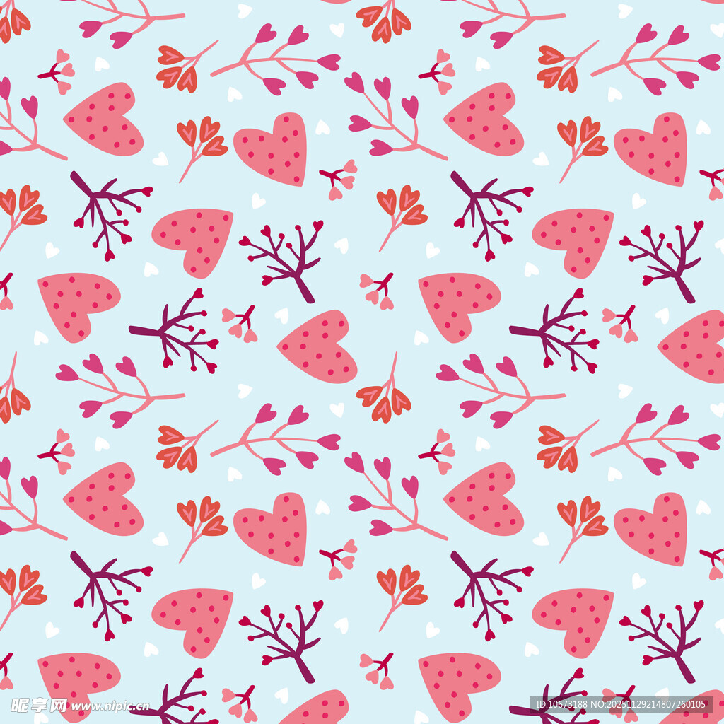 爱心花朵图案背景设计