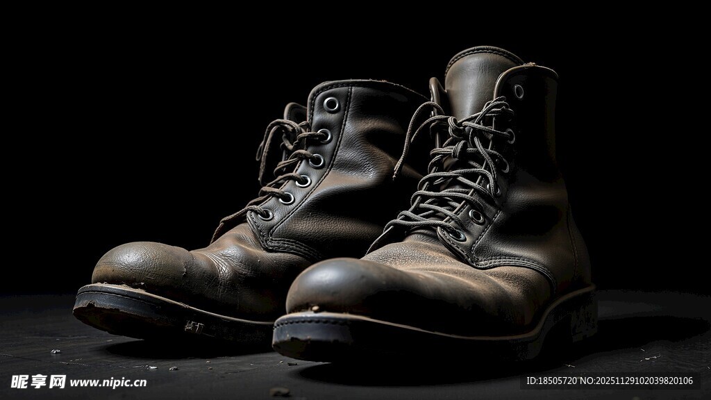 复古工装靴展示