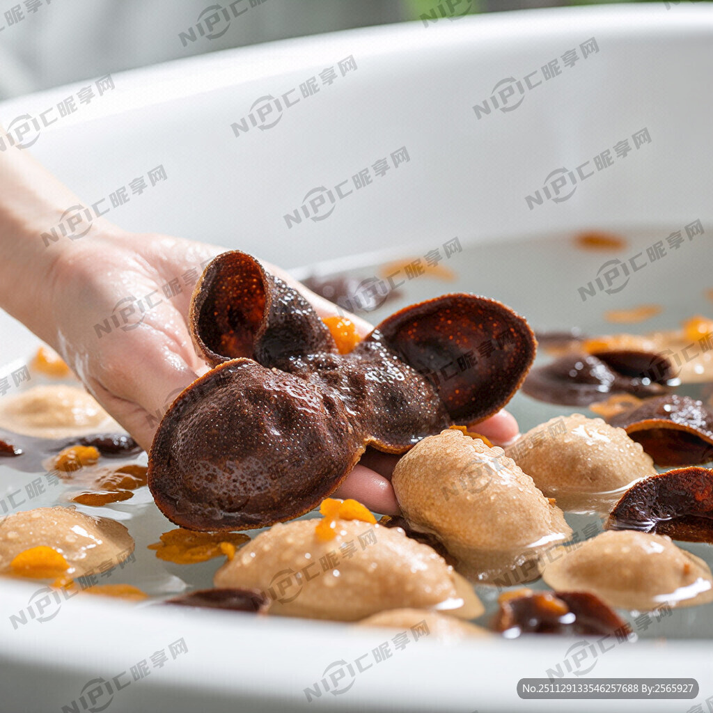 很多陈皮在浴缸里 美女沐浴