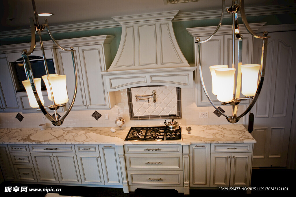 现代豪华厨房灶台设计