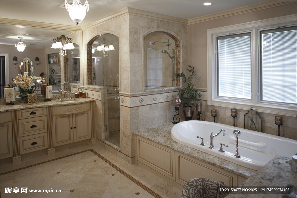 豪华欧式风格浴室设计