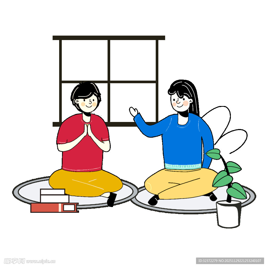 室内两人互动的温馨场景