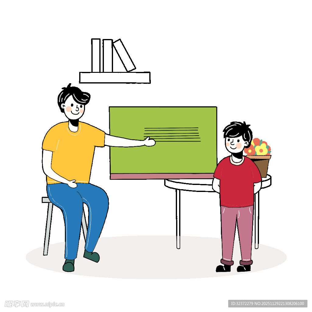 老师授课 学生献花