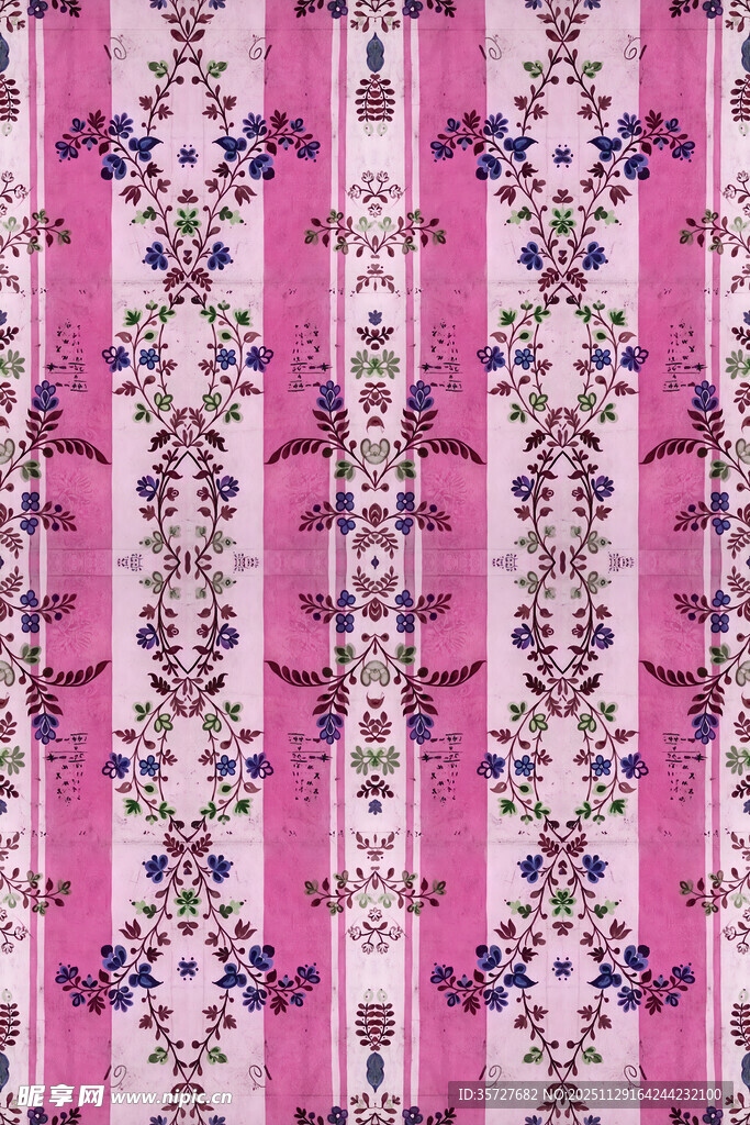 粉色花卉几何图案纹理