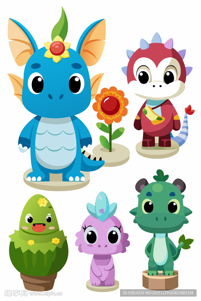 可爱卡通小怪兽形象集合