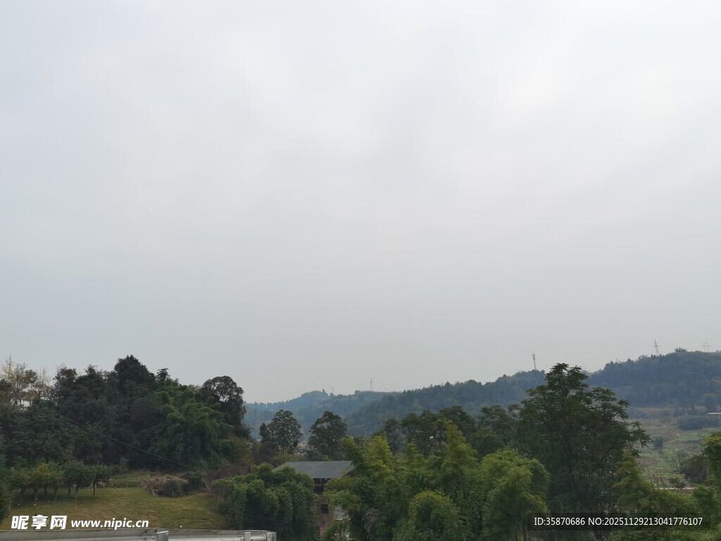 乡村自然风光远景图