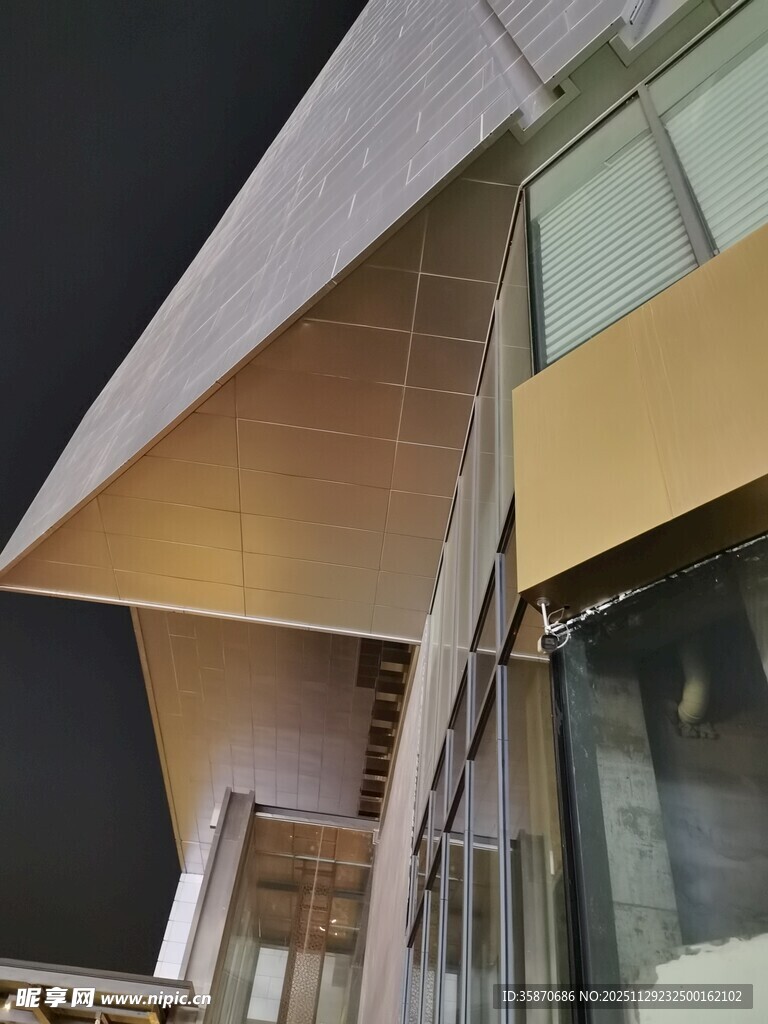 现代建筑外观局部特写