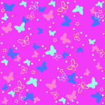 梦幻蝴蝶星星粉色背景图