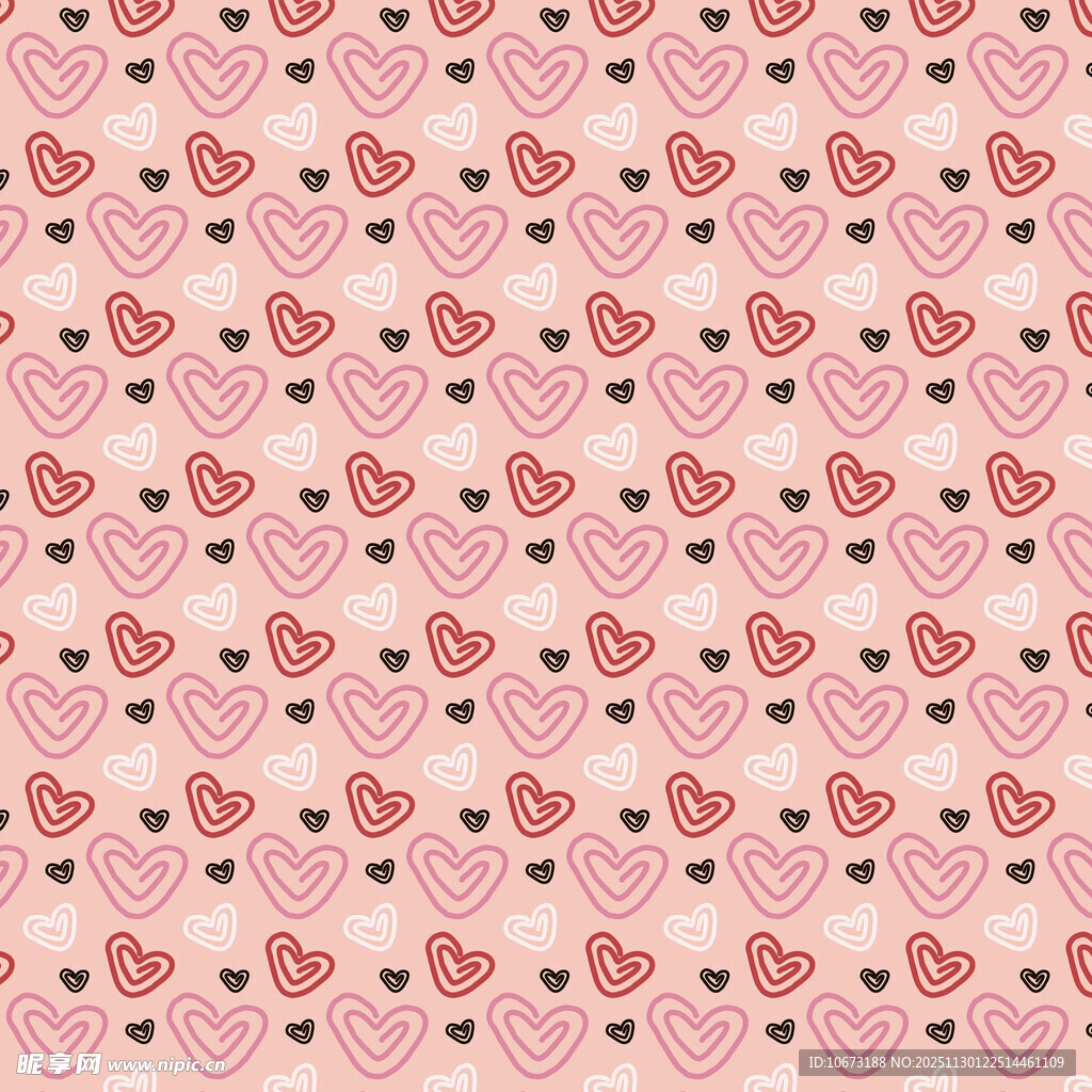粉色爱心图案背景纹理
