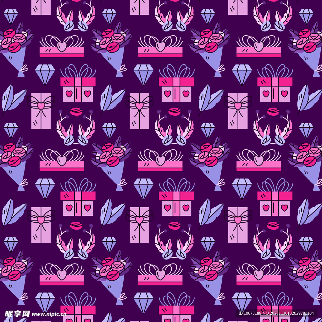 紫色梦幻图案背景纹理