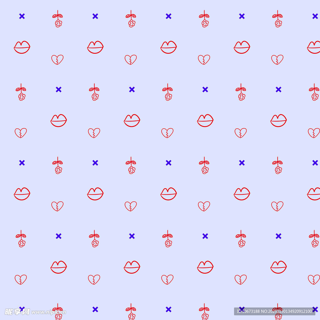 红蓝图案构成的简约背景