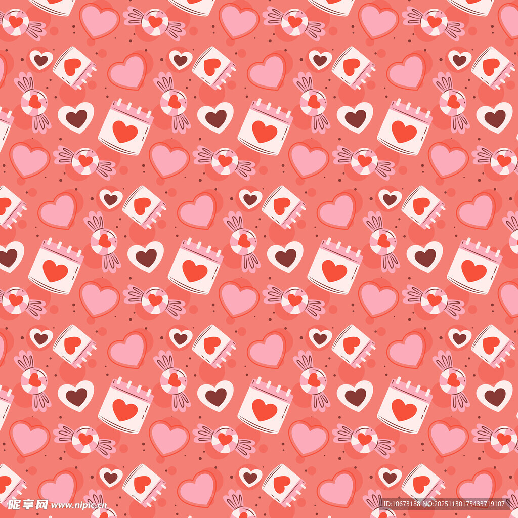 粉色爱心相机图案背景