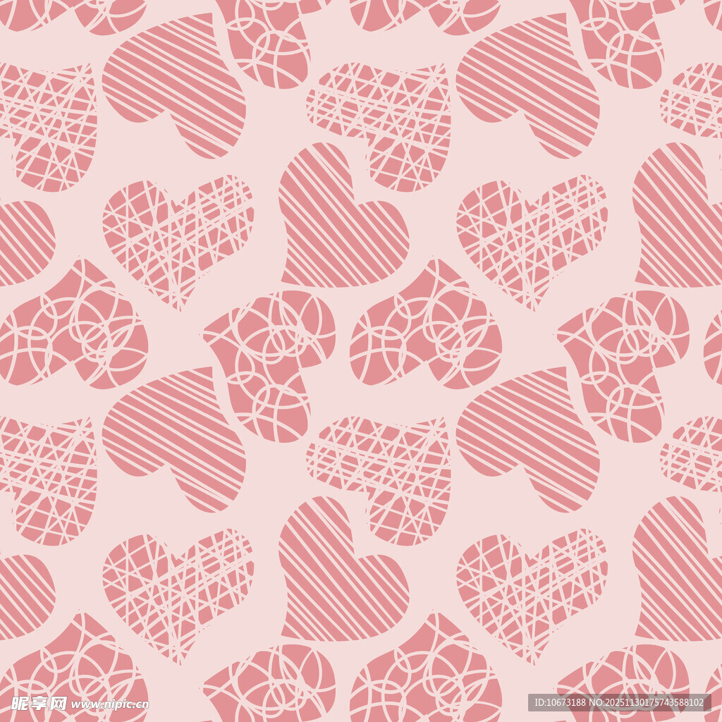 粉色爱心图案背景纹理