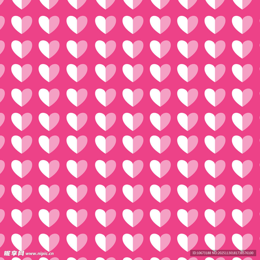 粉色爱心图案背景