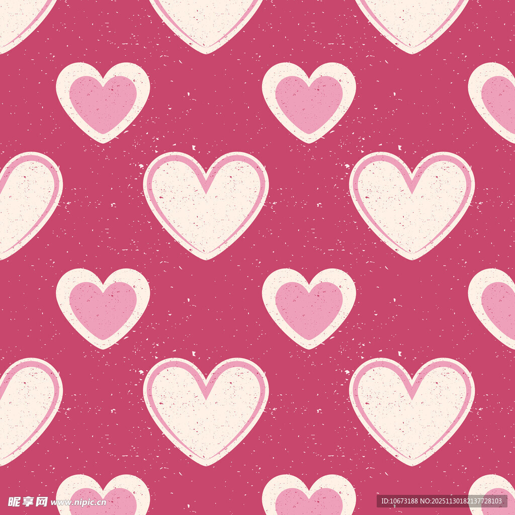 粉色爱心图案背景