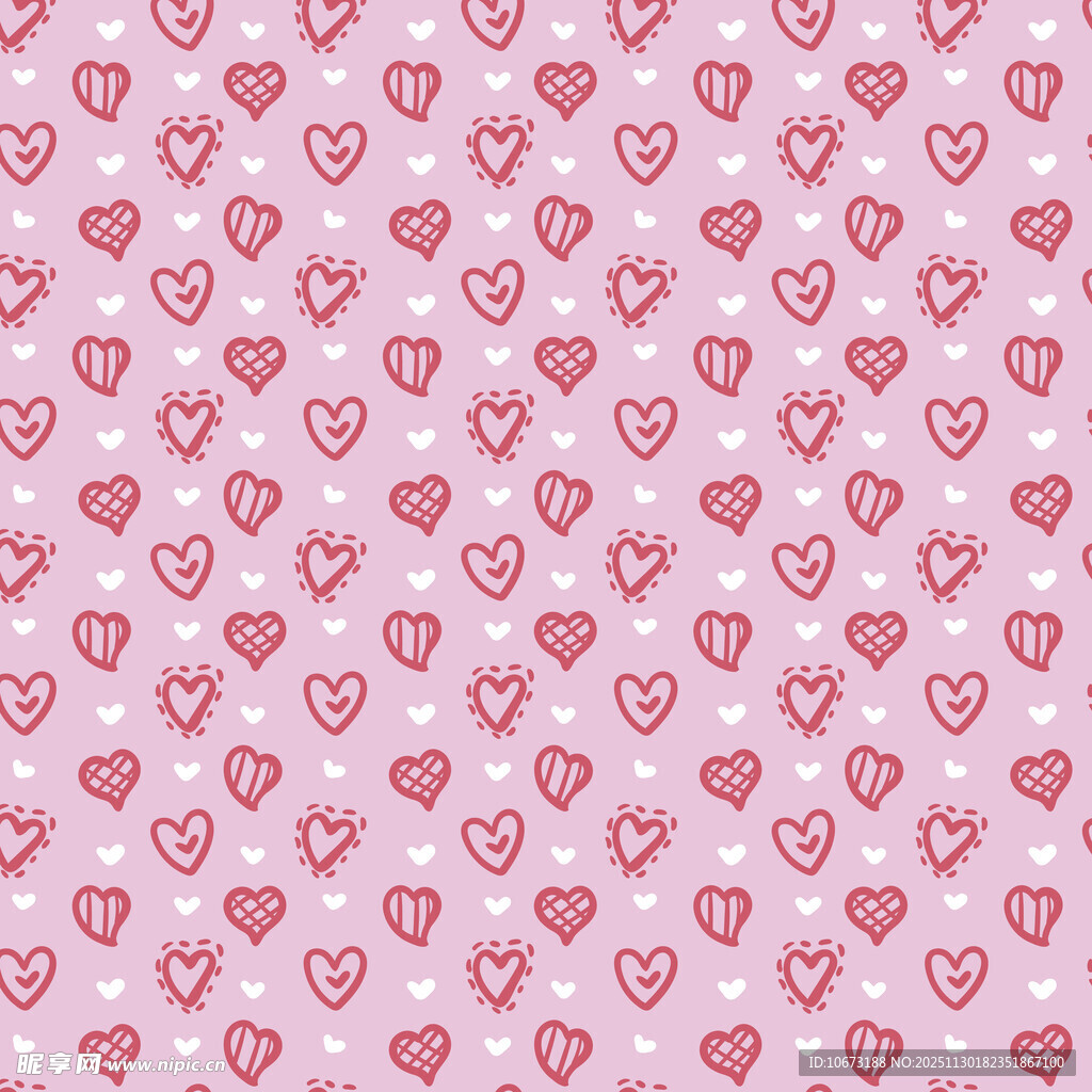 粉色爱心图案背景