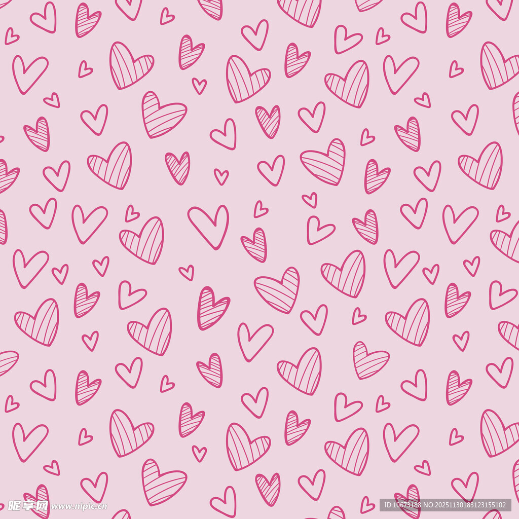 粉色爱心图案背景