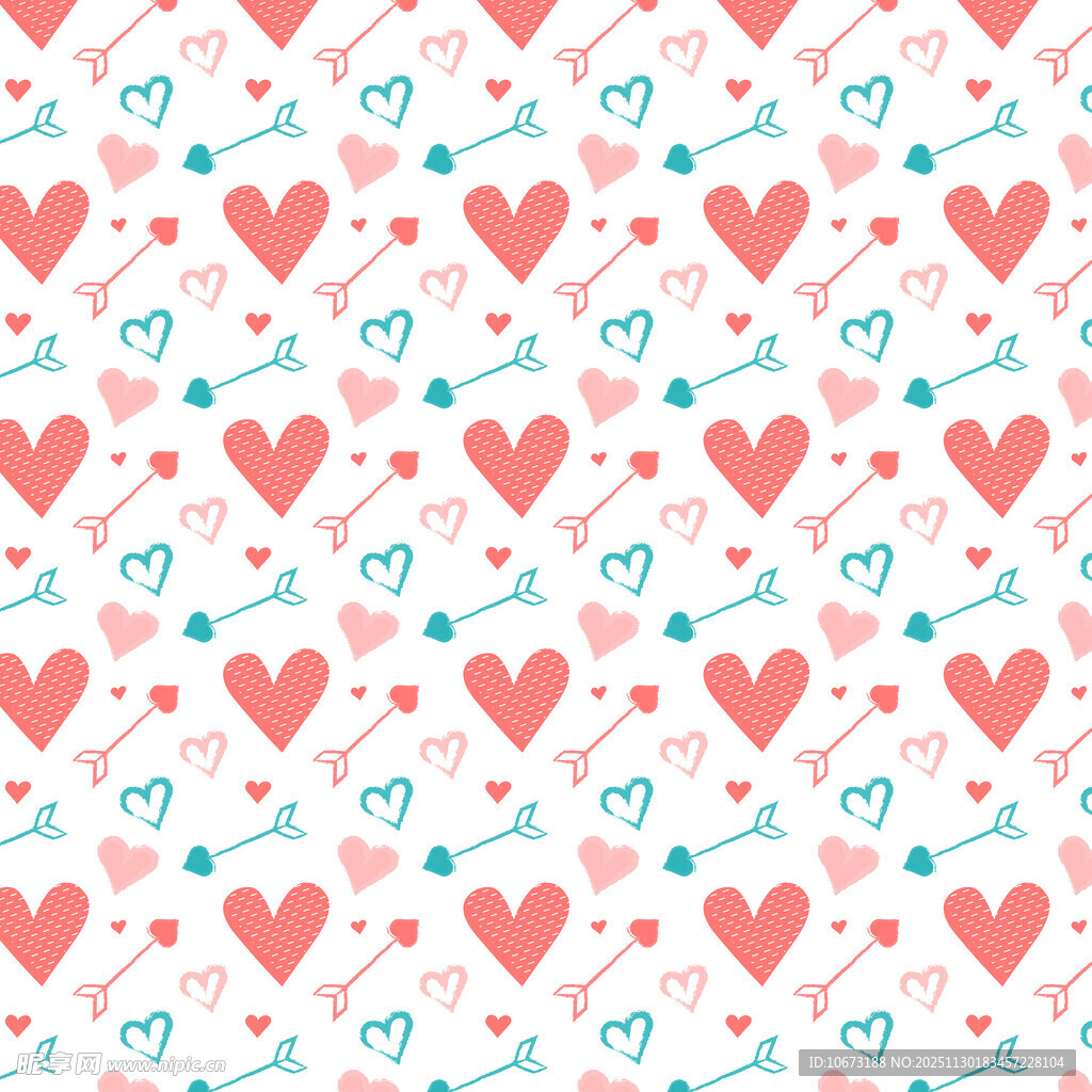 爱心箭矢图案背景