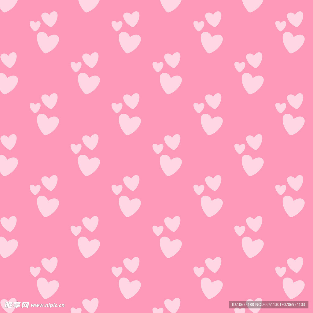 粉色爱心图案背景