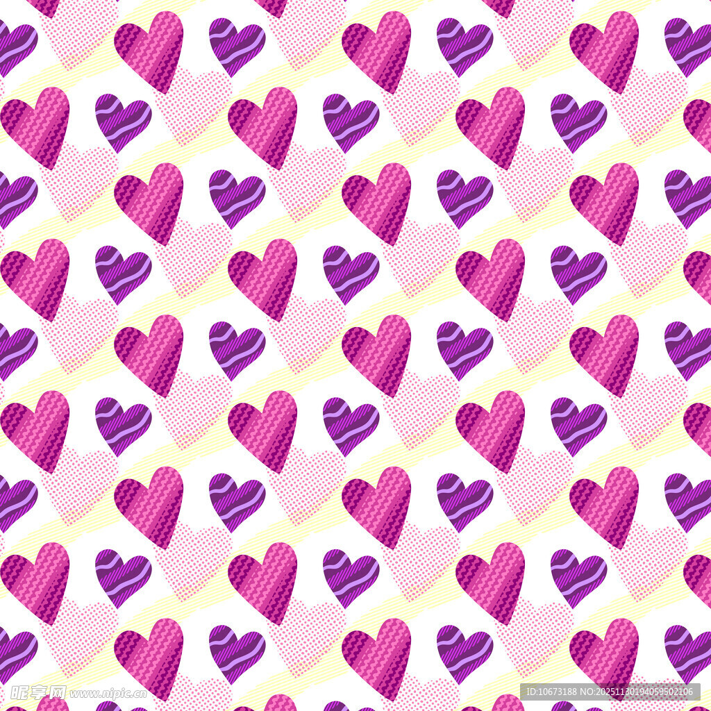 粉色爱心图案背景