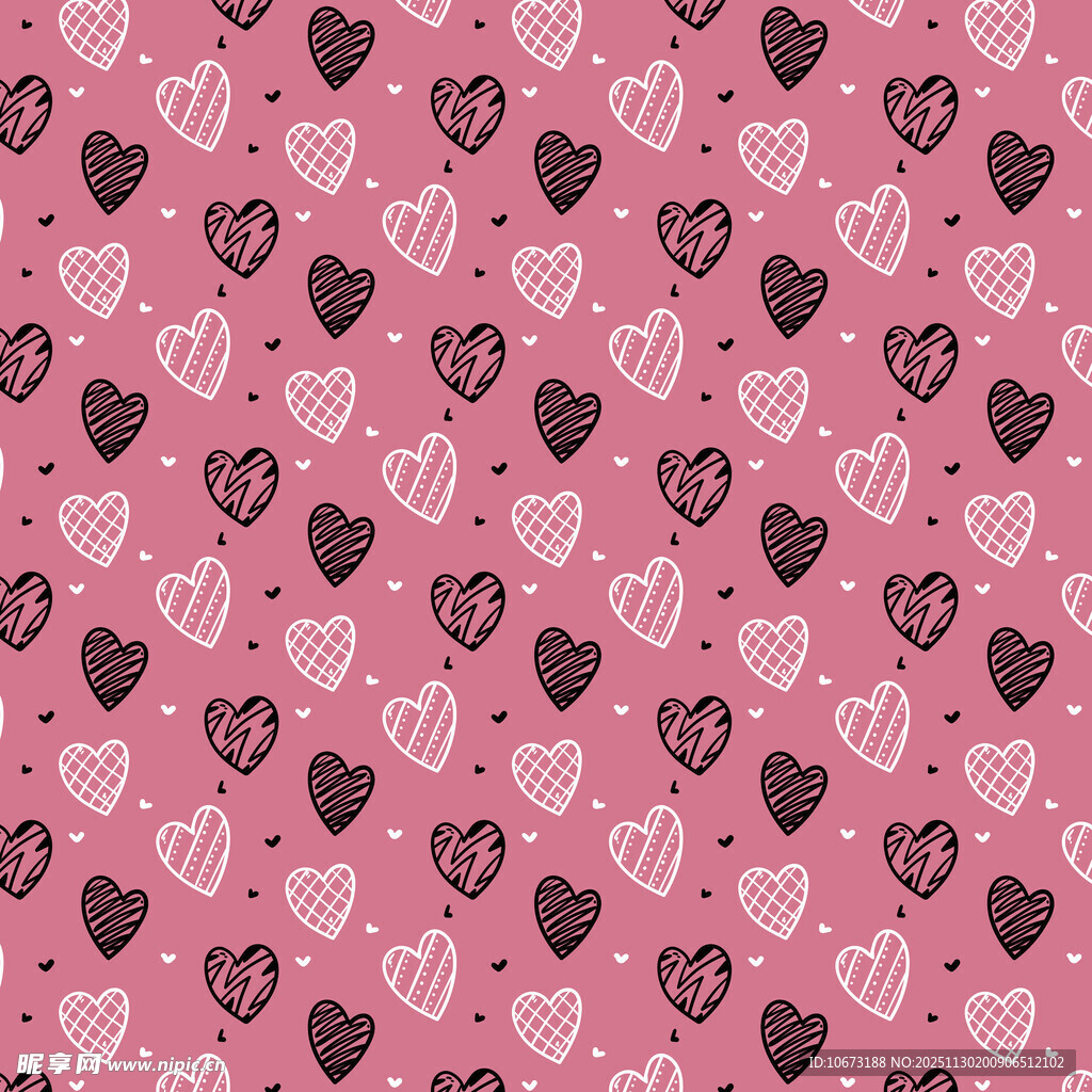 粉色爱心图案背景