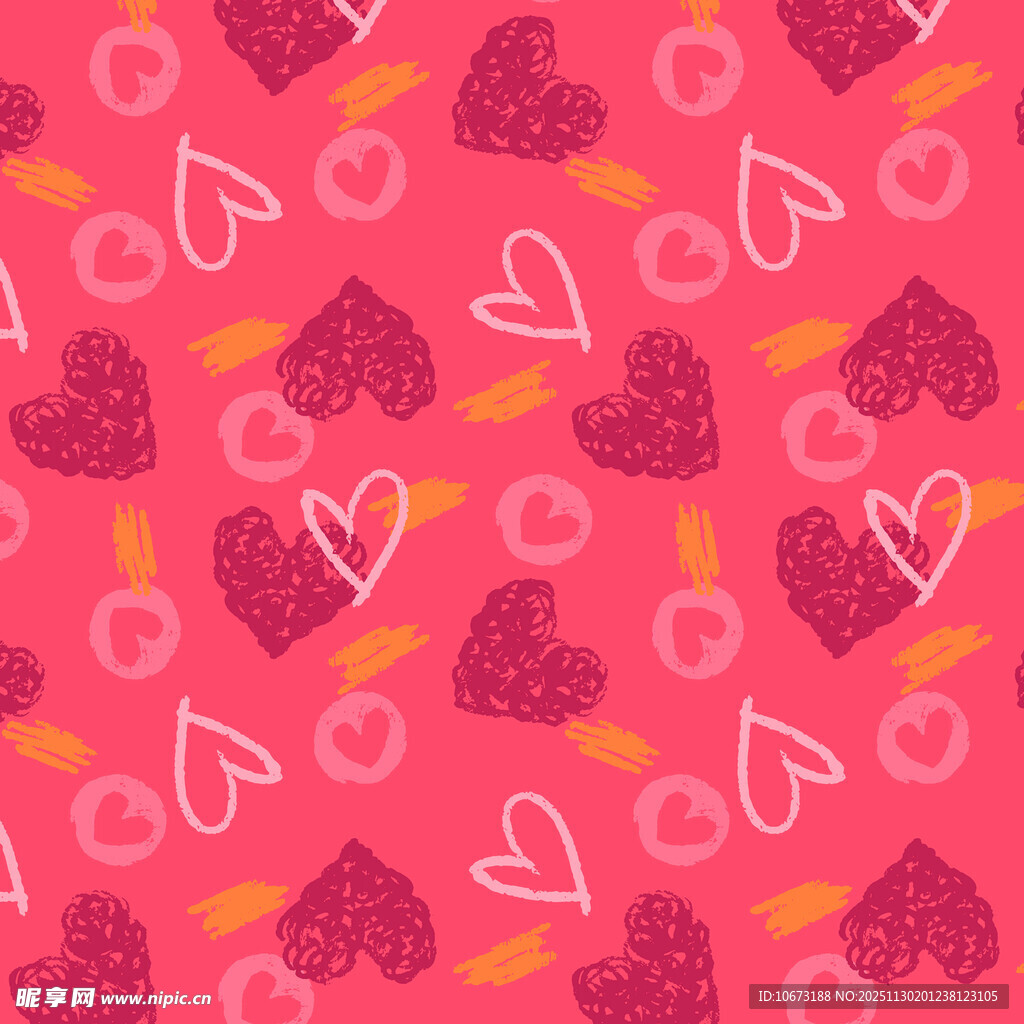 粉色爱心图案背景纹理