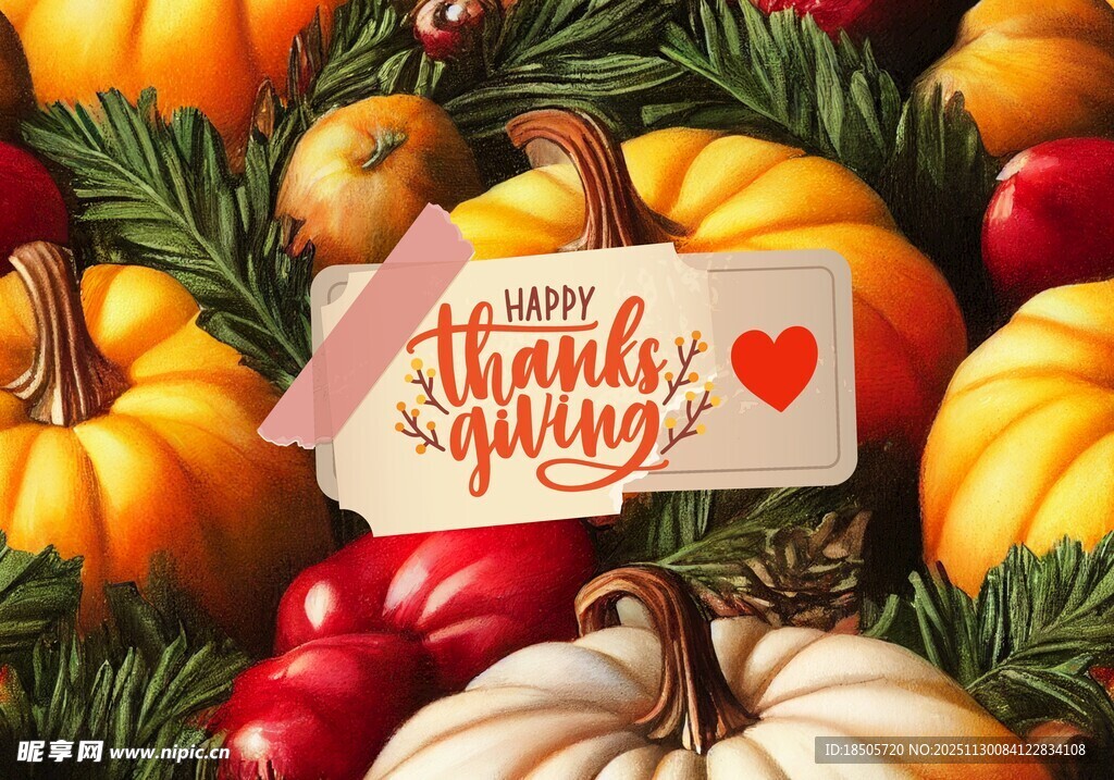 感恩节装饰插画