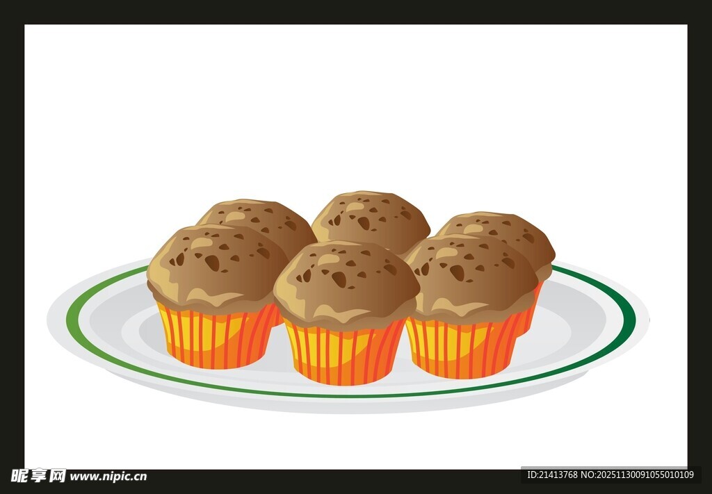 美味松饼摆放在盘中