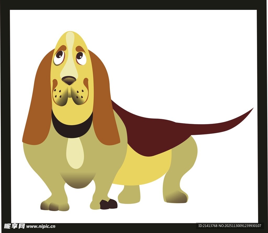 卡通巴吉度猎犬形象