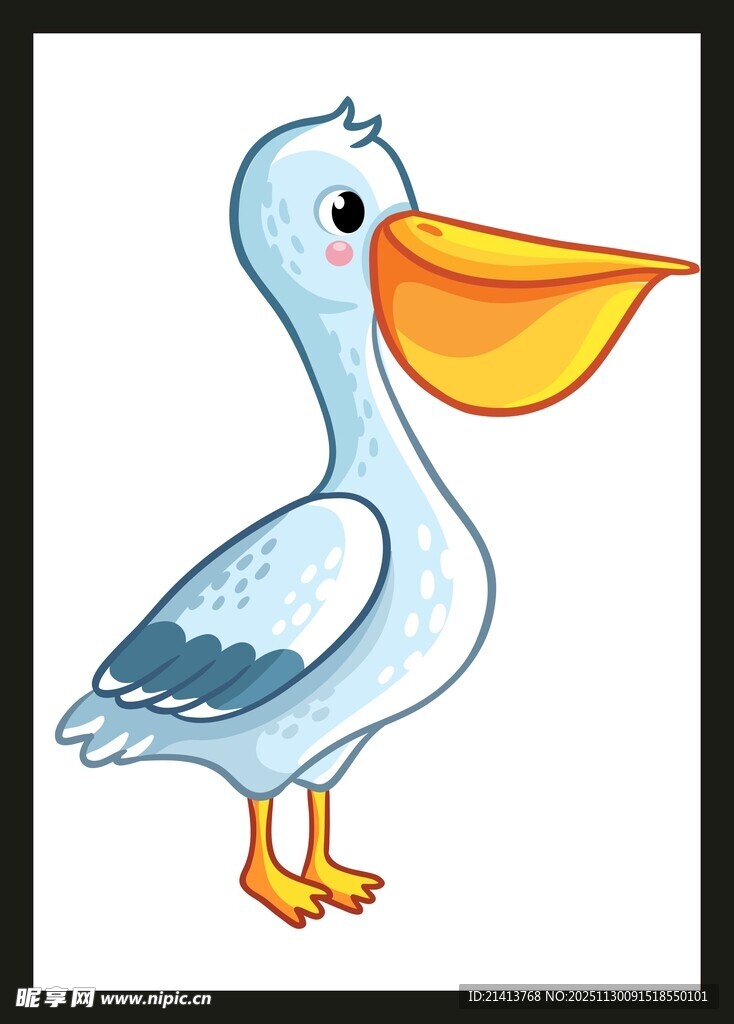 卡通鹈鹕形象