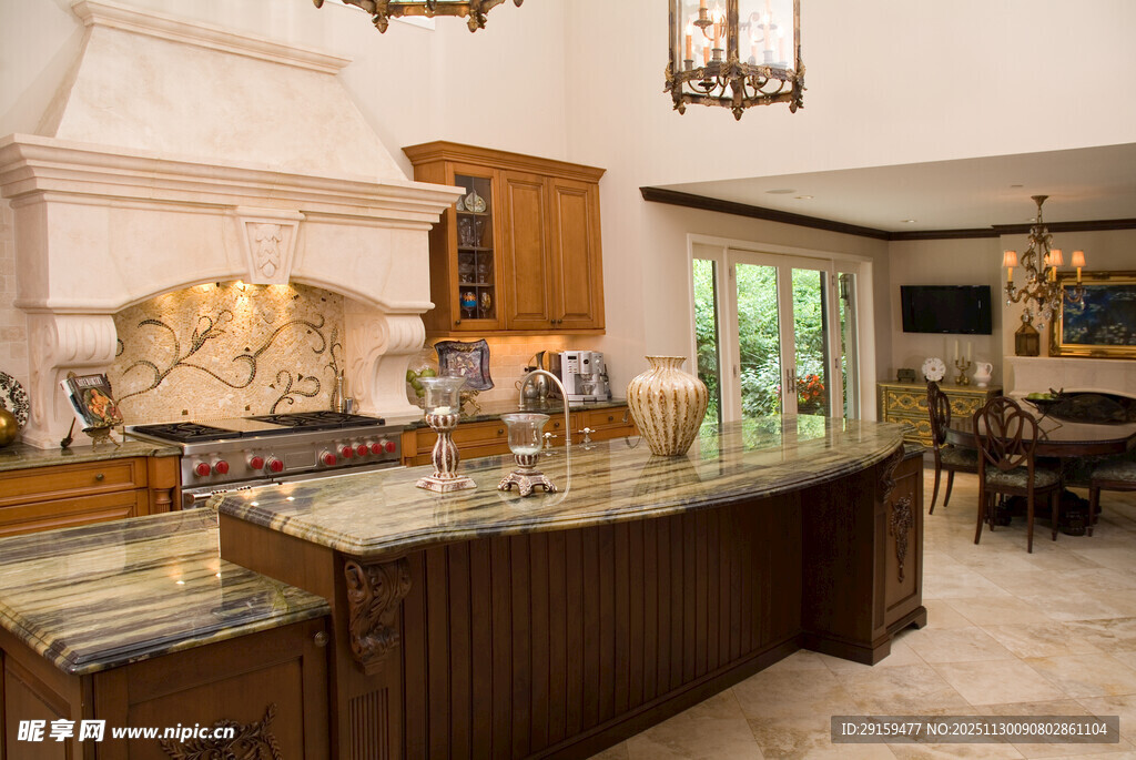 豪华现代风格厨房吧台