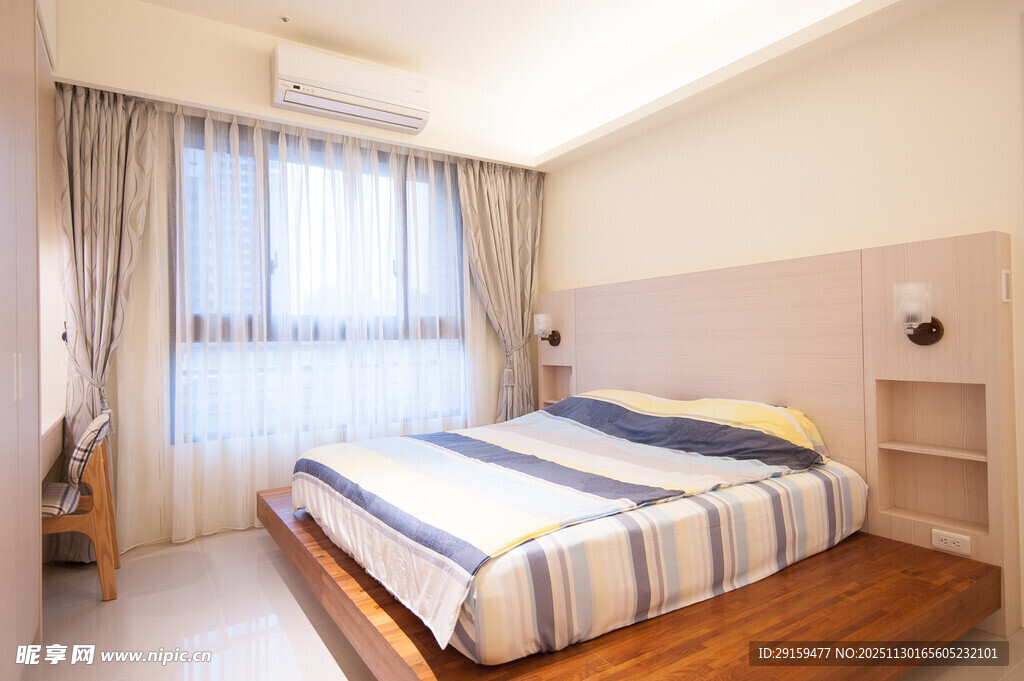 简约温馨卧室室内场景