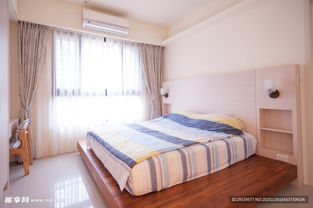 简约温馨卧室室内场景