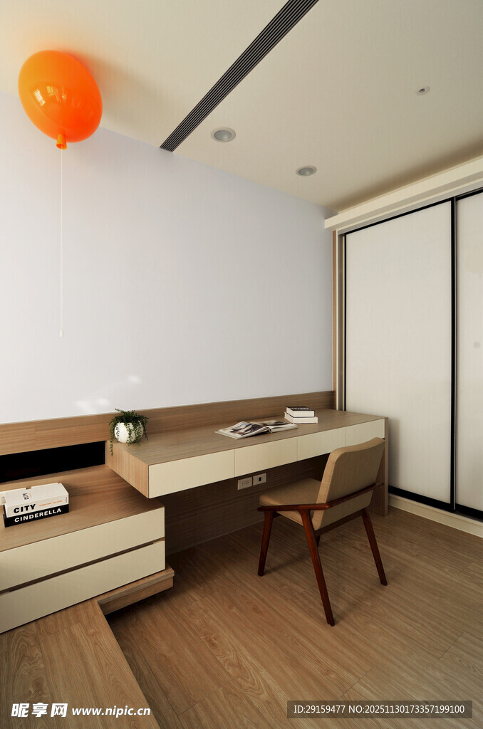 简约现代风格书房一角