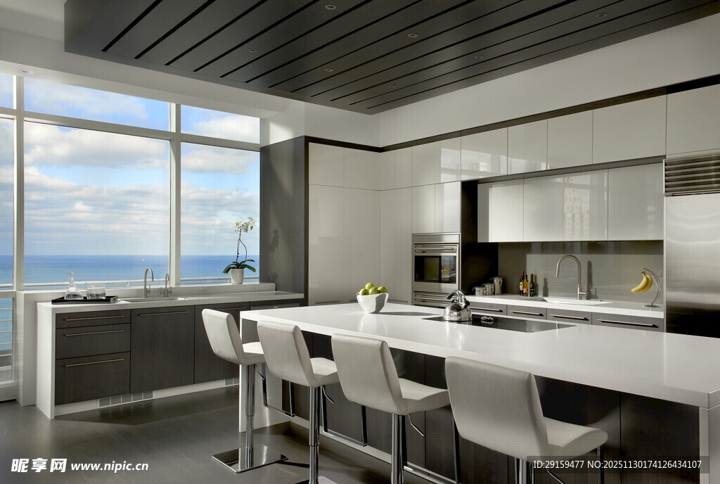 现代海景厨房室内设计