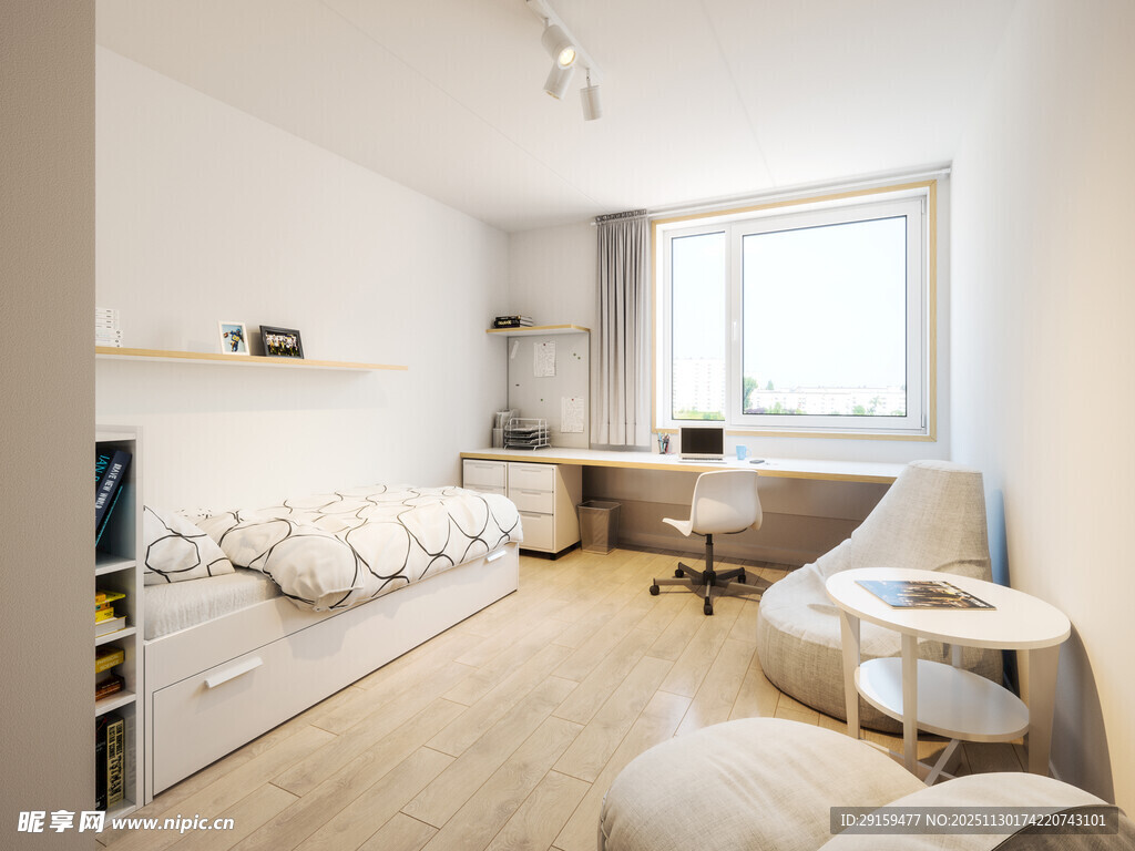 简约温馨的现代风卧室空间