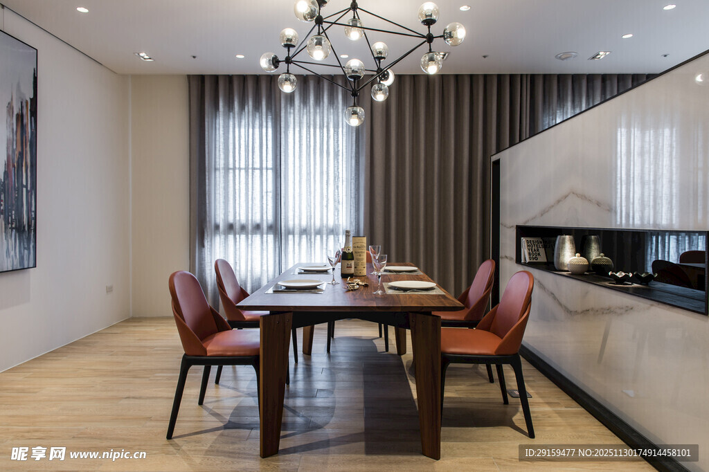 现代简约风餐厅室内场景