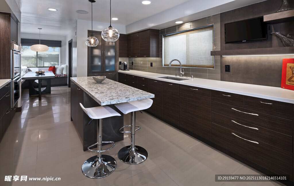 现代风格开放式厨房空间