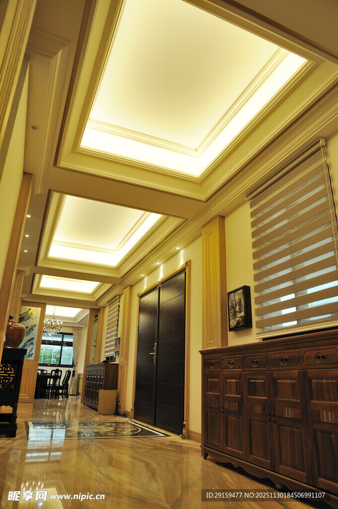 豪华大气的走廊室内场景