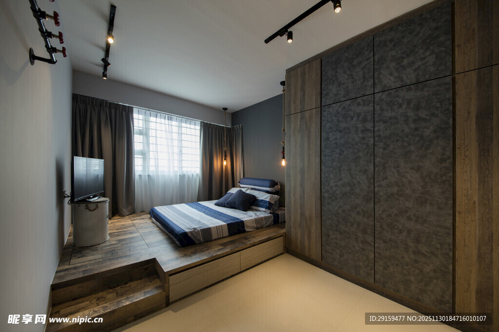 现代简约风卧室室内设计