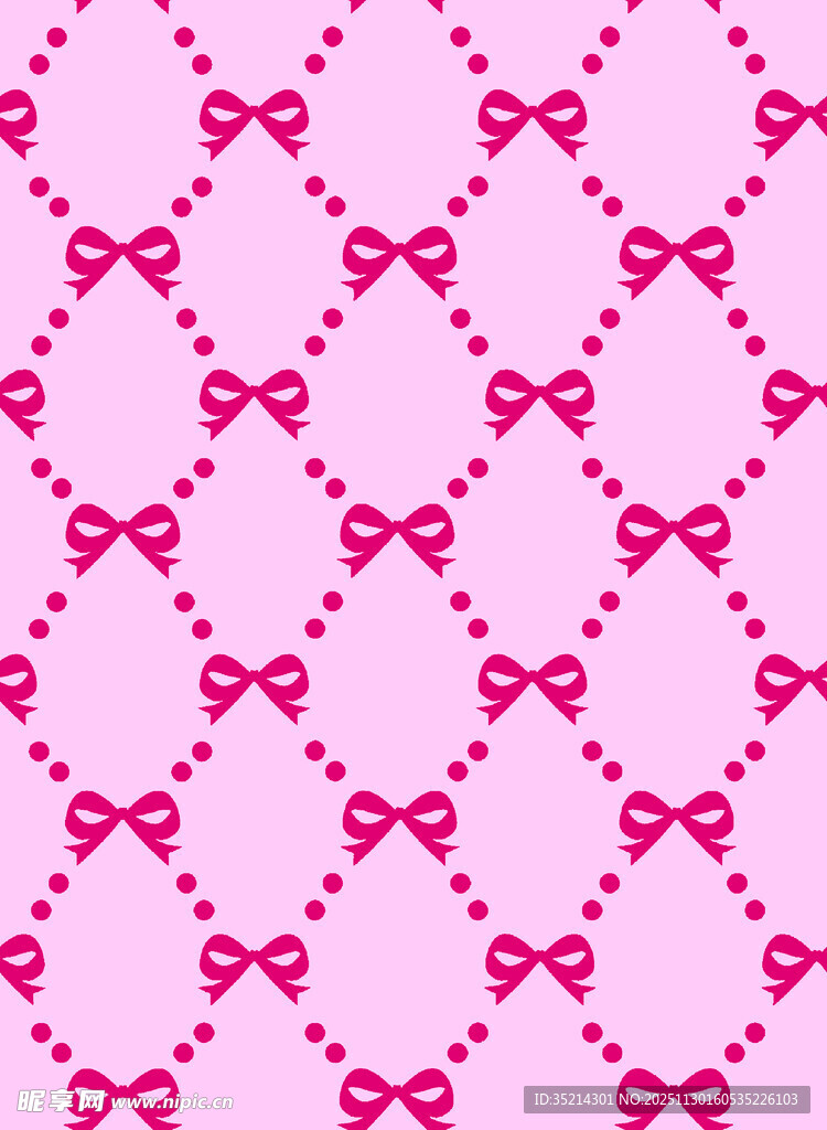 粉色蝴蝶结几何图案背景