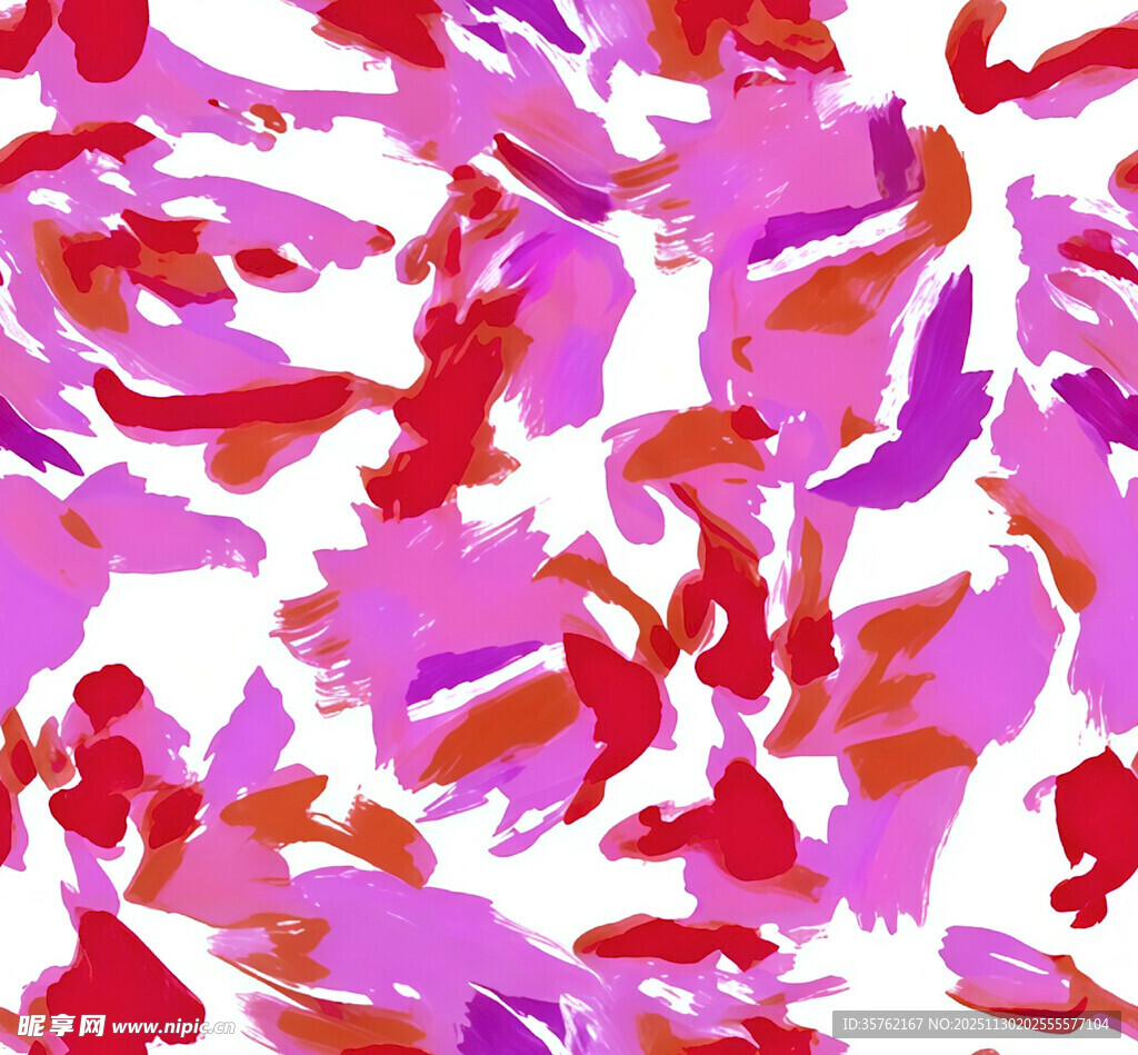 抽象多彩笔触艺术图案