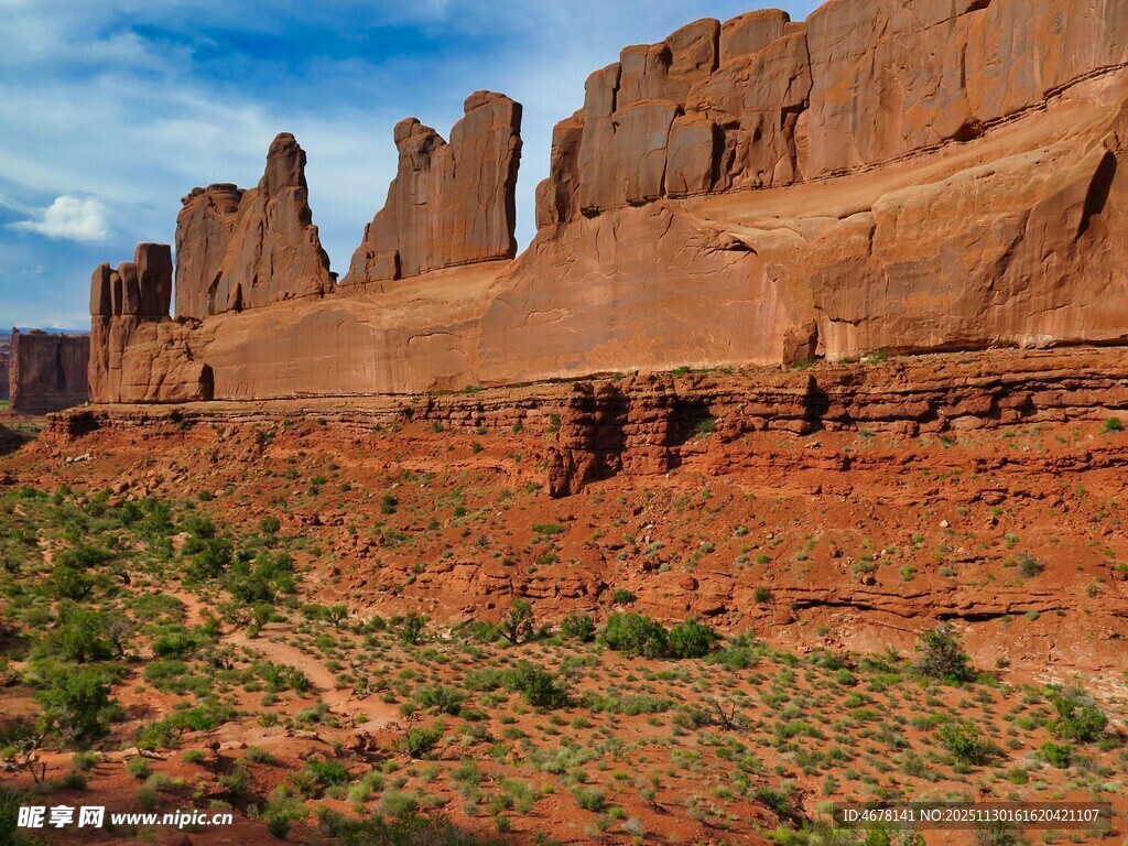 壮丽红岩地貌景观