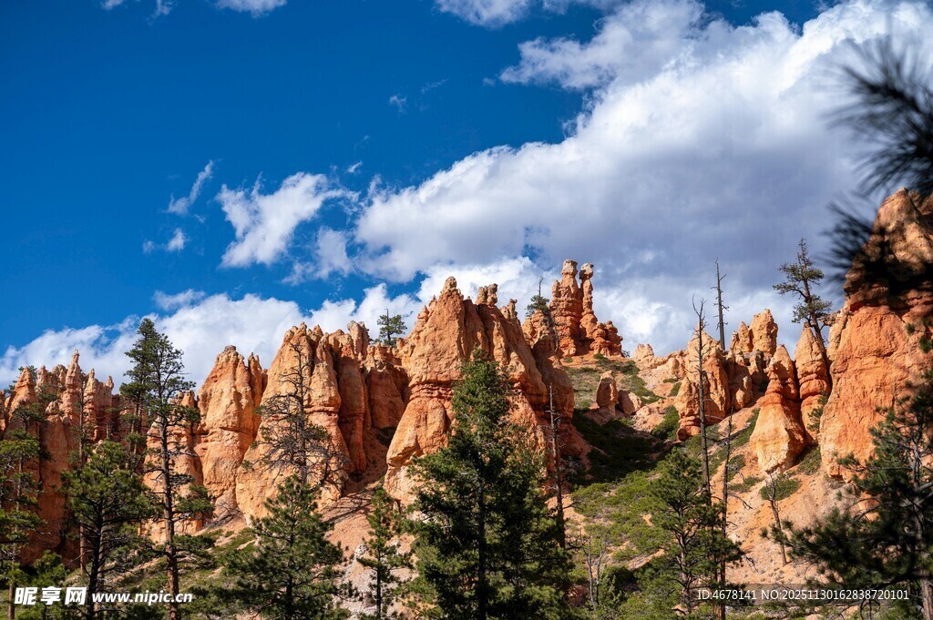 布莱斯峡谷壮丽红岩景观