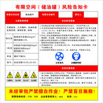 有限空间储油罐风险告知卡