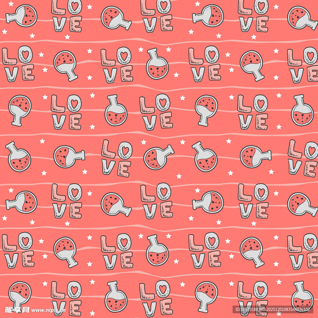 粉色背景动物图案无缝花纹